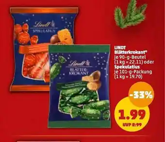 PENNY Lindt blätterkrokant oder spekulatius Angebot