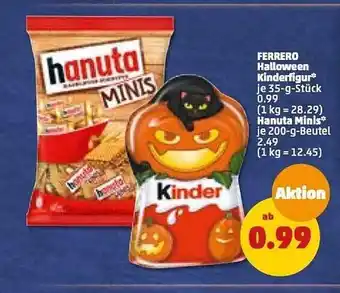 PENNY Ferrero halloween kinderfigur oder hanuta minis Angebot