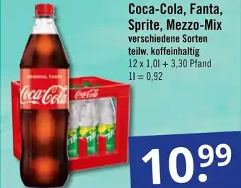 GetränkePartner Coca-Cola, Fanta, Sprite, Mezzo Mix 12x1,0 L Angebot