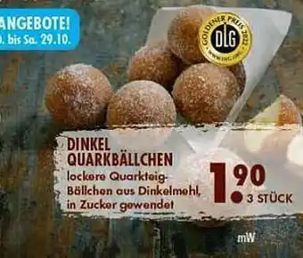 E-Center Dinkel quarkbällchen Angebot