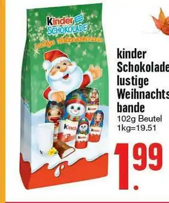 Edeka Kinder schokolade lustige weihnachts bande Angebot