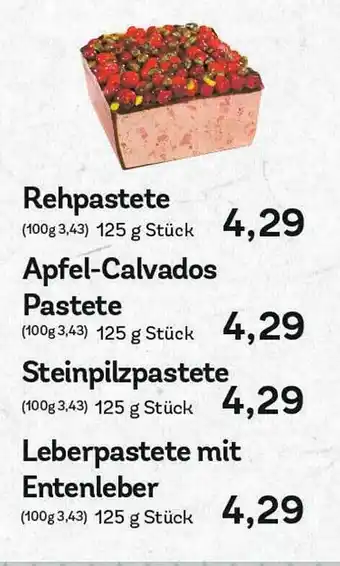 Edeka Rehpastete, apfel-calvados pastete, steinpilzpastete, leberpastete mit entenleber Angebot