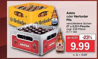 Famila Nord West Astra oder herforder pils Angebot