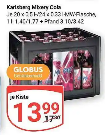 Globus Karlsberg mixery cola Angebot