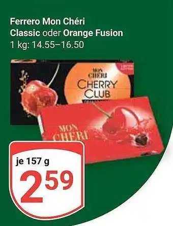 Globus Ferrero mon chéri classic oder orange fusion Angebot