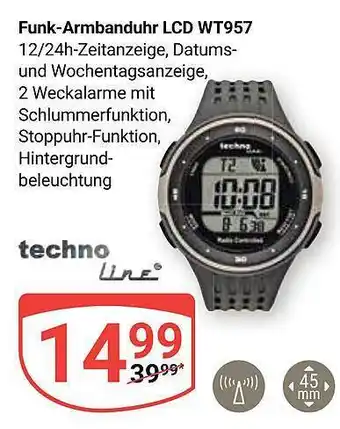 Globus Techno line funk-armbanduhr lcd wt957 Angebot