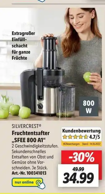 Lidl Silvercrest fruchtentsafter sfee 800 a1 Angebot