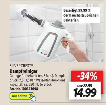 Lidl Silvercrest dampfreiniger Angebot