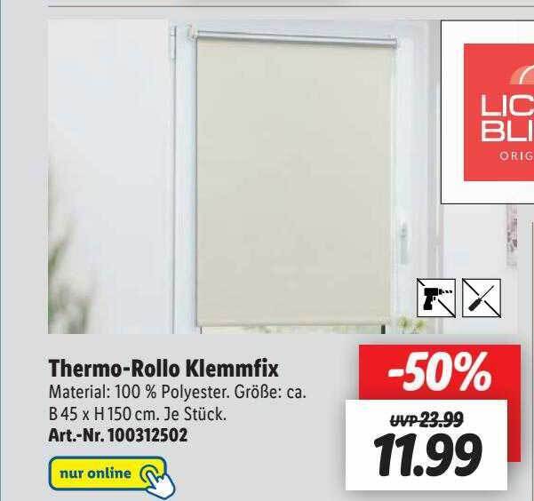 Thermorollo klemmfix Angebot bei Lidl