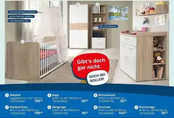 ROLLER Babybett, regal, wickelaufsatz, kleiderschrank, kommode, nischregal Angebot