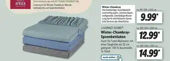 Lidl Livarno home winter-chambray-spannbettlaken Angebot