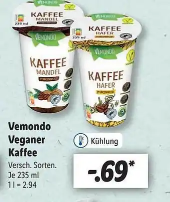 Lidl Vemondo veganer kaffee Angebot