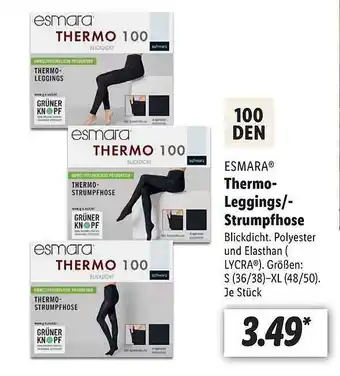 Lidl Esmara thermo-leggings oder strumpfhose Angebot