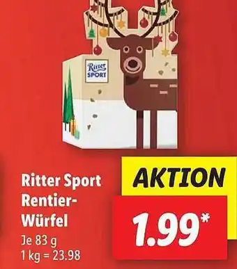 Lidl Ritter sport rentier-würfel Angebot