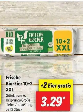 Lidl Frische bio-eier 10+2 xxl Angebot