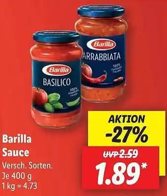 Lidl Barilla sauce Angebot