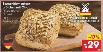 Netto Marken-Discount Sonnenblumenkernbrötchen mit chia Angebot