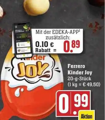 Scheck-in-Center Ferrero kinder joy Angebot