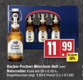 Scheck-in-Center Hacker-pschorr münchner hell oder naturradler Angebot