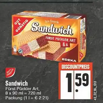 Edeka Gut & günstig sandwich Angebot