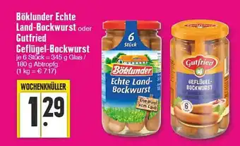 Edeka Böklunder echte land-bockwurst oder gutfried geflügel-bockwurst Angebot