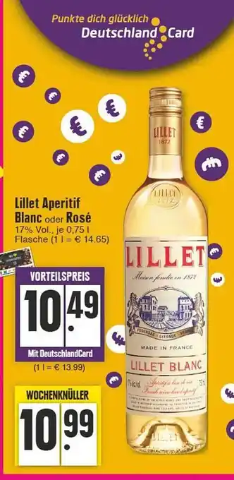 Edeka Lillet aperitif blanc oder rosé Angebot