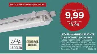 BBM Baumarkt LED FR- Wannenleuchte Glasröhre 120CM IP65 Angebot