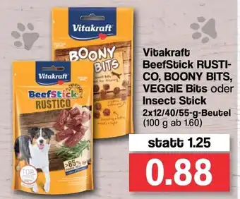 Famila Nord West Vitakraft Beef Stick Rustico, Boony Bits, Veggie Bits oder Insect Stick Angebot