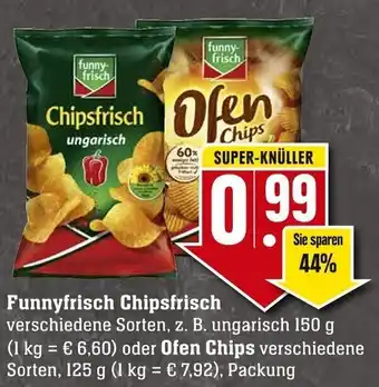 Edeka Neukauf Funnyfrisch Chipsfrisch 150 g oder Ofen Chips 125 g Packung Angebot