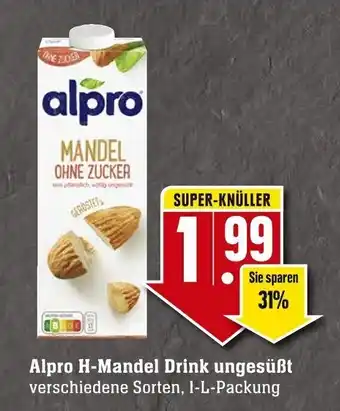 Edeka Neukauf Alpro H-Mandel Drink ungesüßt 1 L Packung Angebot