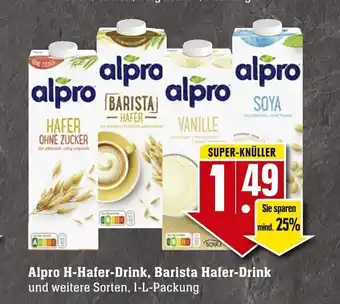 Edeka Neukauf Alpro H-Hafer-Drink, Barista Hafer-Drink 1 L Packung Angebot