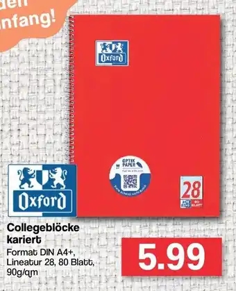 Famila Nord West Collegeblöcke kariert Angebot