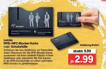 Famila Nord West Leike RFID/NFC Blocker Karte oder Schutzhülle Angebot