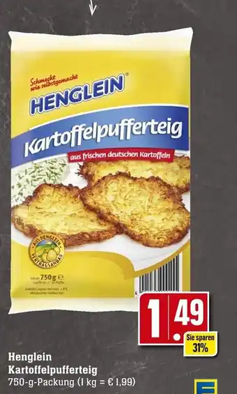 Edeka Neukauf Henglein Kartoffelpufferteig 750 g Packung Angebot