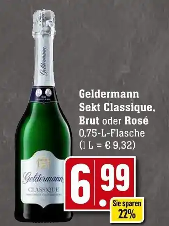 Edeka Neukauf Geldermann Sekt Classique, Brut oder Rosé 0,75 L Flasche Angebot