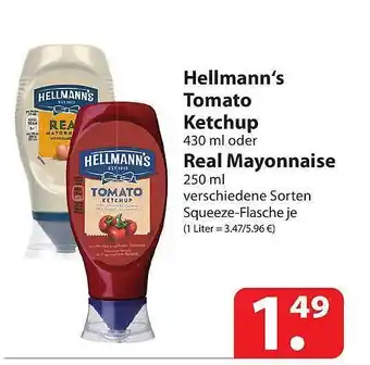 Famila Nord Ost Hellmann's tomato ketchup oder real mayonnaise Angebot