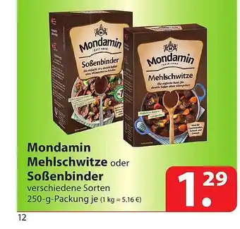 Famila Nord Ost Mondamin mehlschwitze oder soßenbinder Angebot