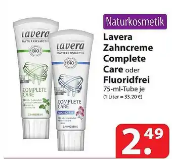 Famila Nord Ost Lavera zahncreme complete care oder fluoridfrei Angebot