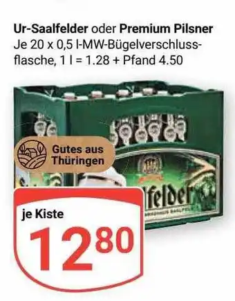 Globus Ur-saalfelder oder premium pilsner Angebot