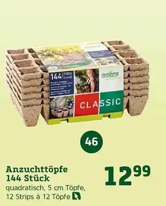 Pflanzen Kölle Anzuchttöpfe 144 Stück Angebot