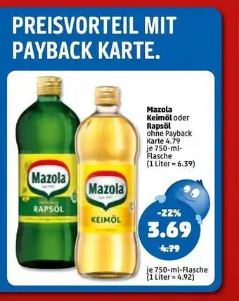 PENNY Mazola keimöl oder rapsöl Angebot