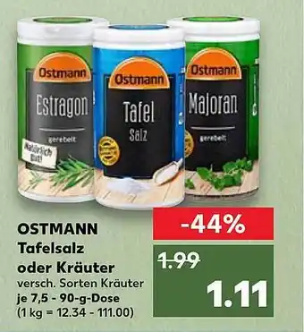 Kaufland Ostmann tafelsalz oder kräuter Angebot