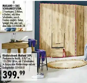 Möbel Boss Kleiderschrank Mailand 509 Angebot