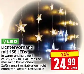 Herkules Baumarkt Lichtervorhang mit 138 LEDs Angebot