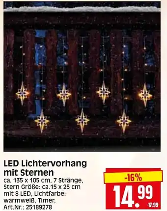 Herkules Baumarkt LED Lichtervorhang mit Sternen Angebot