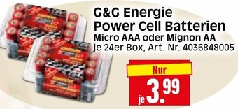 Herkules Baumarkt G&G Energie Power Cell Batterien Angebot