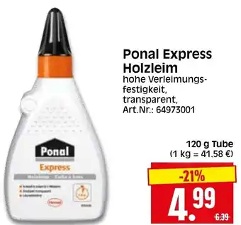 Herkules Baumarkt Ponal Express Holzleim 120 g Tube Angebot