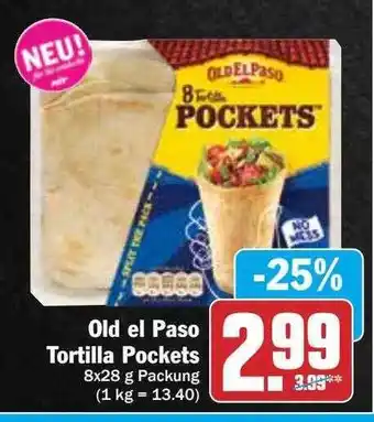 Hit Old el paso tortilla pockets Angebot