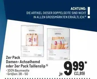 METRO 2er pack damen- achselhemd oder 3er pack taillenslip Angebot