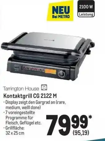 METRO Tarrington house kontaktgrill cg 2122m Angebot